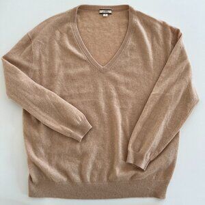 like new J.Crew Cashmere relaxed V-neck sweater / heather almond / small